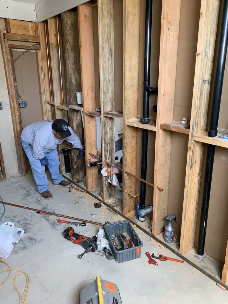Commercial rough-in plumbing for Gas Line Repair in Trumbull